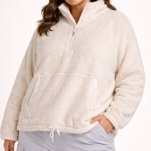 All in Motion Women's Off-White Teddy Jacket Plus Size